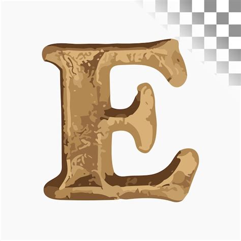 Premium Vector E Letter Design Stylish Font Sand Alphabet