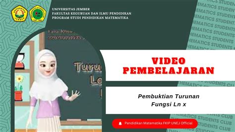 Pembuktian Turunan Fungsi Ln X Video Pembelajaran Youtube