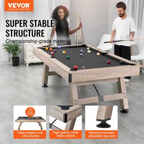 vevor billiards table  ft pool table adjust legs stable billiards table pool table set