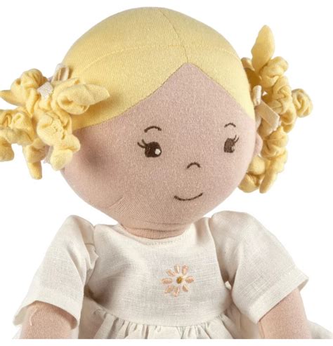 Poup E Blonde Priscy En Robe De Lin Bonikka Peluche Fr