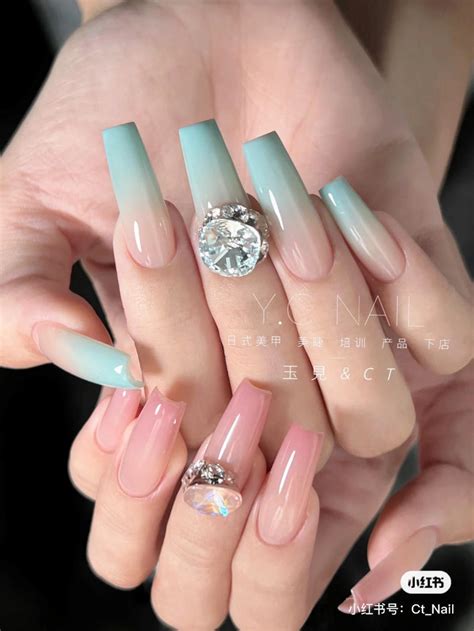 Mẫu Nail Màu Xanh Dương Nhạt Nhẹ Nhàng Xinh Xắn HOT TREND