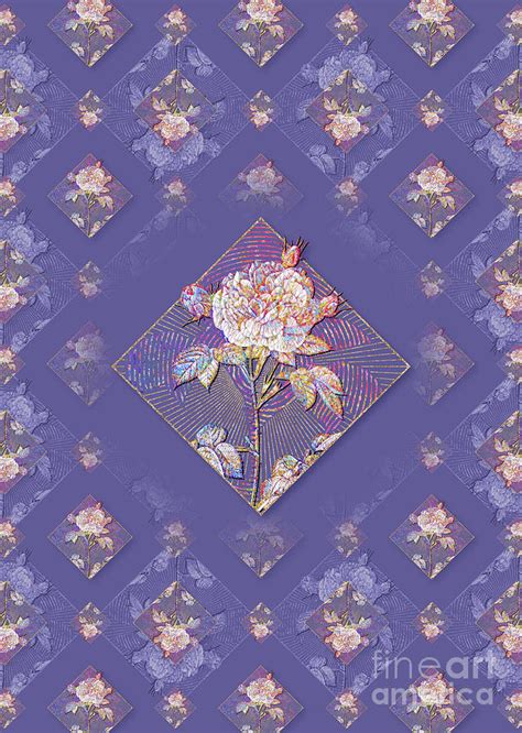 Rosa Alba Geometric Mosaic Pattern In Veri Peri N 0422 Mixed Media By