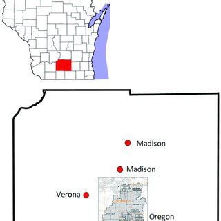 Location of the Oregon School District (OSD) in the villages of Oregon ...