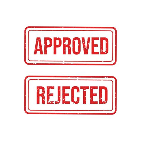 Approved And Rejected Stamp Vector Art At Vecteezy