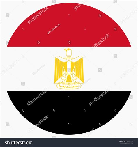 Vector Illustration Egypt Flag Icon Isolated Stock Vector (Royalty Free ...