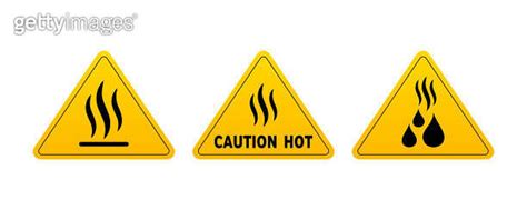 Caution Hot Surface Warning Sign Hot Water Caution Sign Hot Surface Triangle Warning Vector