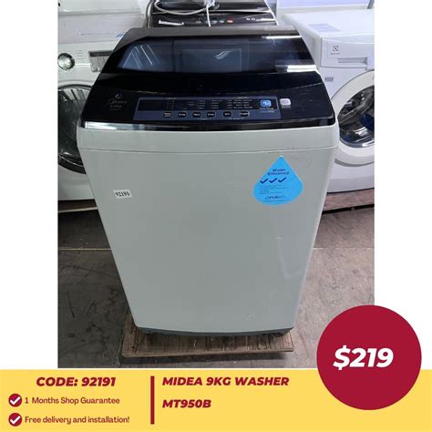 MIDEA 9Kg Washer MT950B (92191), TV & Home Appliances, Washing Machines ...