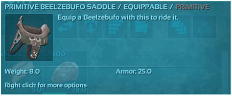 Ark Beelzebufo Abilities Taming Food Saddle Breeding Drops