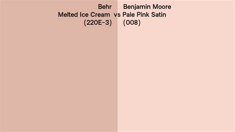 Behr Melted Ice Cream 220E 3 Vs Benjamin Moore Pale Pink Satin 008