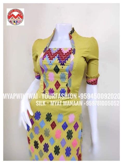 Pin On Kachin Traditional Dresses Designs Myanmar Dress Design