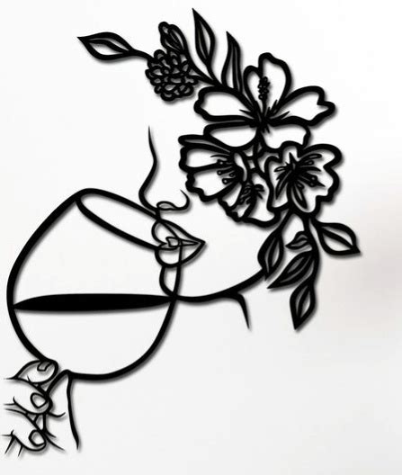 Макет панно Девушка с вином - Панно