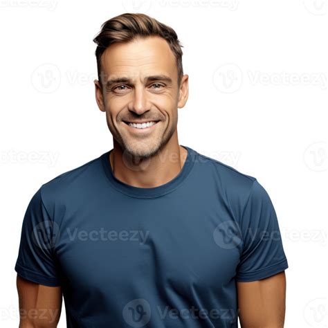 Handsome Business Man In Blue Shirt Isolated 30768005 Png