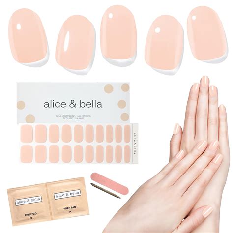 Tiras adhesivas de gel para uñas color rosa nude kit de calcomanías UV de gel semicurado