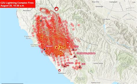 Czu Lightning Complex Fire Map