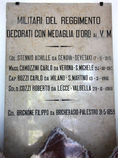 Monumento Alla Medaglia Doro Al V M Grande Guerra 9 Rgt Fanteria