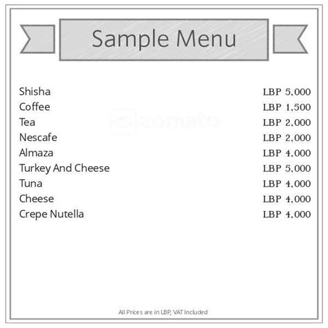 Red Cafe Menu, Menu for Red Cafe, Aley, Aley District - Zomato Lebanon