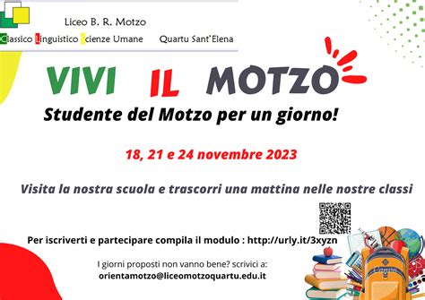 Avvio attività Vivi il Motzo studente del Motzo per un giorno