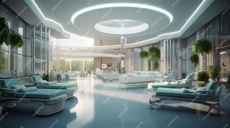 Premium AI Image | Futuristic hospital impactful majestic impressive ...