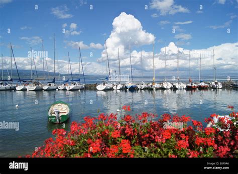 The Sailboat Marina Of Yvoire France The Historical Years Old