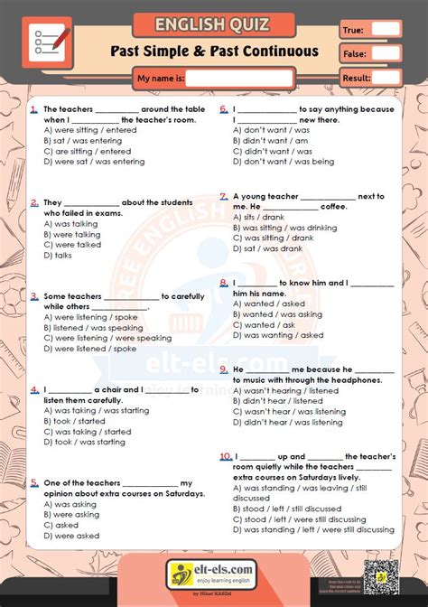 Choose The Correct Tense Verb Past Simple Vs Continuous 059