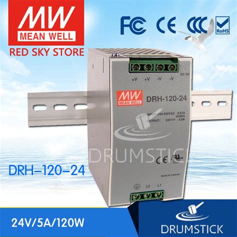 MEAN WELL DRH 120 24 24V 5A meanwell DRH 120 120W Single Output ...