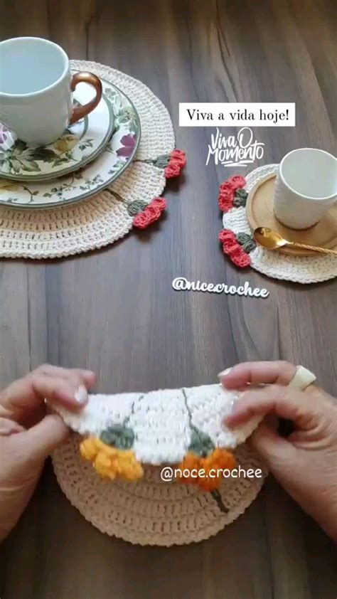 Elegant crochet edges patterns for table clothes matt s napkins and ...