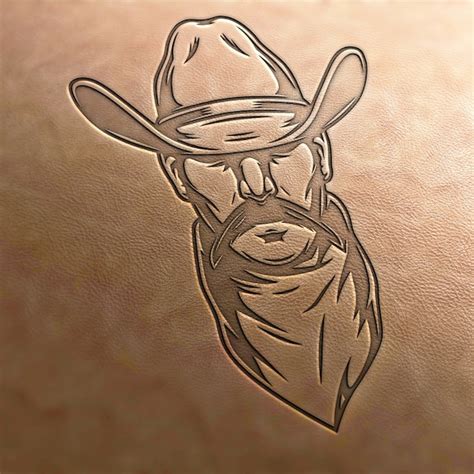 Delrin Leather Cowboy Stamp Etsy