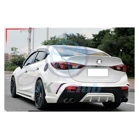 For Mazda Axela Rear Tail Trunk Spoiler Wing Lip Trim K