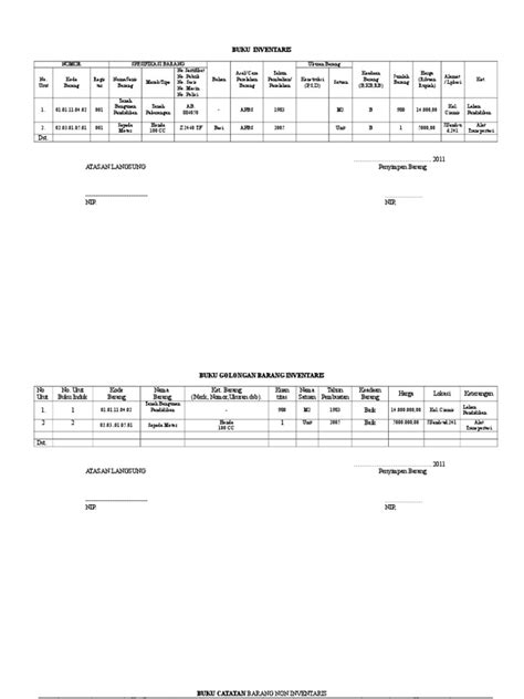 Detail Cara Mengisi Buku Inventaris Barang Koleksi Nomer 52