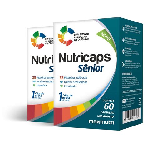 Kit Nutricaps S Nior Maxinutri C Psulas Edin