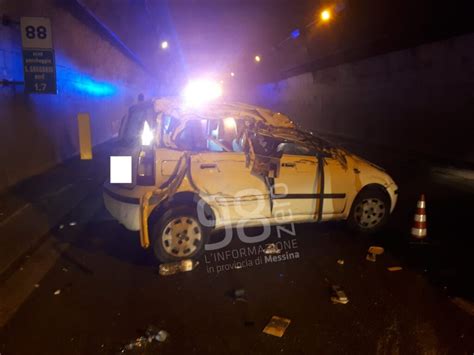 A Incidente Stradale Nella Galleria San Cono Tra Brolo E Rocca Di