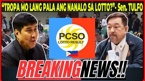 Tropa Mo Lang Pala Ang Nanalo Sa Lotto Sen Tulfo May Anomalya