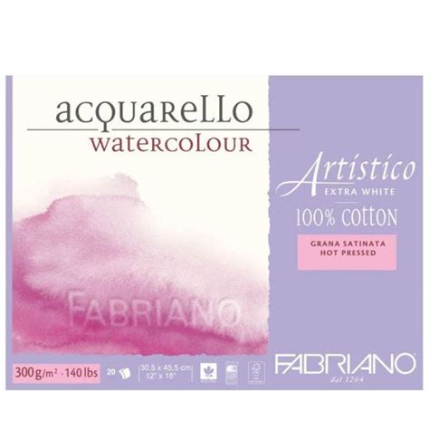 Fabriano Artistico Extra White Watercolour Block X Hot Pressed