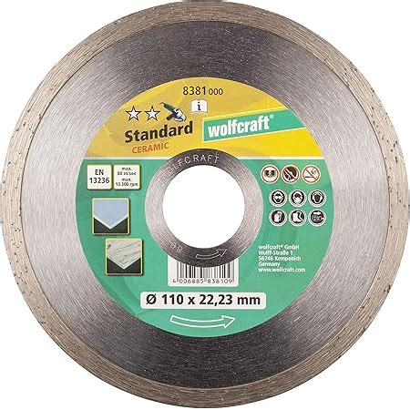 wolfcraft 8381000 Disque Diamant à Tronçonner Standard Ceramic