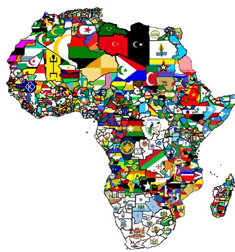 Africa Flag Map