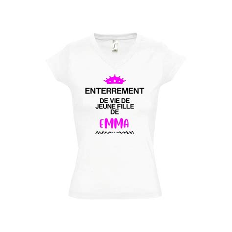 Tee Shirt Evjf Enterrement Vie De Jeune Fille