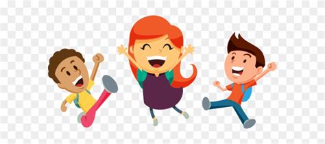 Three Kids Cheering - Cartoon Kids Cheering - Free Transparent PNG ...