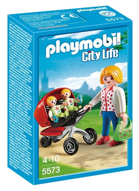 Playmobil Mother With Twin Stroller 5573 Best Educational Infant Toys