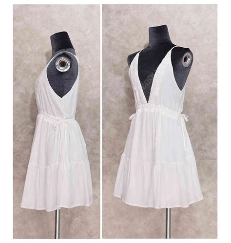 Sexy Deep V Neck Sleeveless Bikini Cover Ups White Cotton Tunic Beach Dress Women Summer Wear