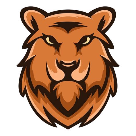 Logotipo de la mascota del león Vector Premium