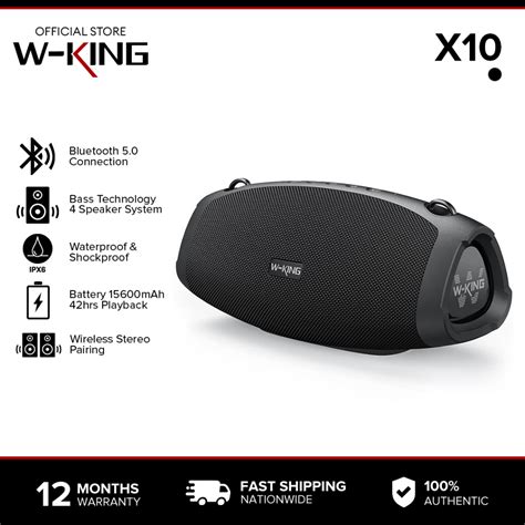 W-KING X10 Portable Loud Bluetooth Speakers with Subwoofer 70W Portable ...