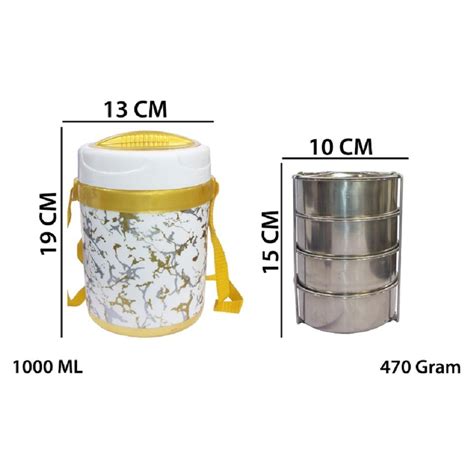 Kotak Sales Insulated Double Wall Container Stainless Steel Tiffin ML Hot Lunch Box At Rs