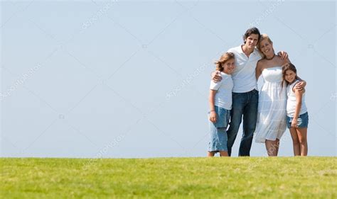 portrait  happy family   stock photo imagerymajestic