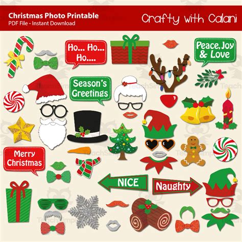 Christmas Photo Booth Printables