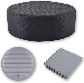 RELXTIME 3 Piece Inflatable Hot Tub Cec Insulation Cover Set Suit For Round Inflatable Spa