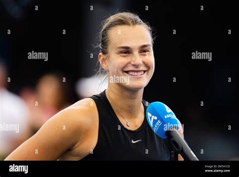 Aryna Sabalenka du Bélarus après avoir remporté la demi finale du