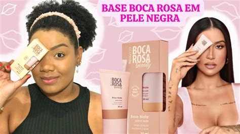 Testei A Nova Base Da Boca Rosa Beauty Pele Negra Embalagem Nova