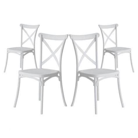 Set de 4 Sillas Estilo Nórdico Katrina Para Comedor o Jardín Apilables