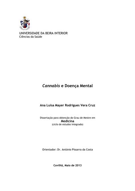 Pdf Cannabis E Doen A Mental Ubibliorum Ubi Pt E Doen A Mental