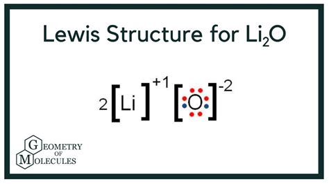 Lewis Structure For Li2o How To Draw The Lewis Structure For Li2o